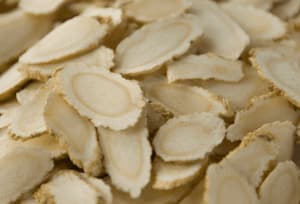 Numerose fette di ginseng